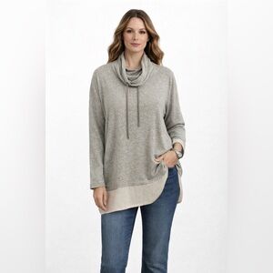 YESTA Gray Cowl Neck Sweater NWT